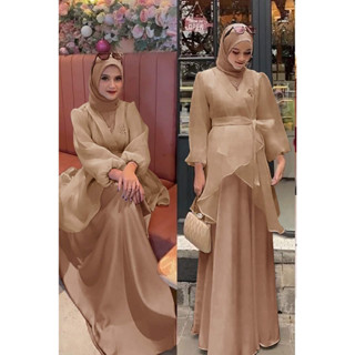 Almirah 12- MAXI ORGANZA (M - L - XL - XXL) VELVET Material CALMIRAHDI ORGANZA Front, ORGANZA Layered Sleeves, ORGANZA Sleeves, Zipper And Back KALMIRAHET + ORGANZA Strap BELT (NO BROSS)