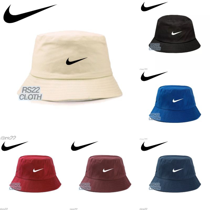 หมวกบักเก็ต premium Men Women กีฬาลําลองกลางแจ้ง รุ่นโลโก้ NIKE ร่วมสมัย