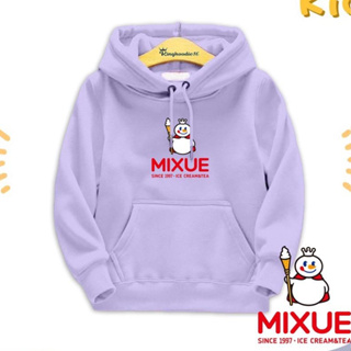 ไวรัส!! เสื้อแจ็กเก็ตกันหนาว มีฮู้ด ลาย ICE CREAM MIXUE สําหรับเด็กผู้หญิง อายุ 4 5 6 7 8 9 10 11 12 13 ปี