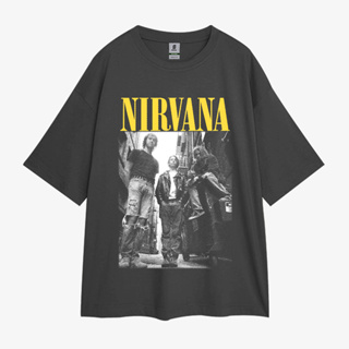 เสื้อยืด ขนาดใหญ่ พิมพ์ลายวง Baju Nirvana สไตล์วินเทจ