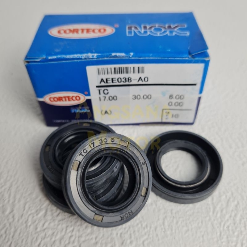 TC 17 x 30 x 6 ซีลเกียร์หน้า Suzuki Shogun, Smash, Kharisma, Kirana - TC 17*30*6 / TC 17 30 6 NOK Co