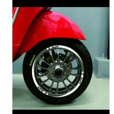 สติ๊กเกอร์รายการขอบแบบกําหนดเองของ Vespa 10-11-12 นิ้ว