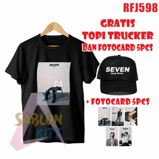 เสื้อยืด ลาย Seven Jungkook พร้อมโฟโต้การ์ด RFJ598 5 ชิ้น