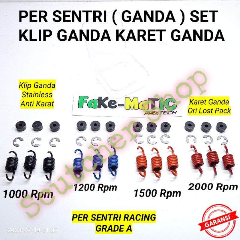 Per SENTRI AUTOMATIC CAMP DOUBLE RACING 1000 RPM 1200 RPM 1500 RPM 2000 RPM SET CLIP + RACING DOUBLE RUBBER