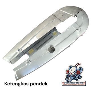 Ketengkas ฝาครอบโซ่สั้น สีเงิน สําหรับ Honda C70 C700 C50 C800