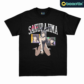 Bearstix - เสื้อยืด ลายการ์ตูนอนิเมะ Mai Sakurajima Kaos Rascal Does Not Dream Baju Streetwear