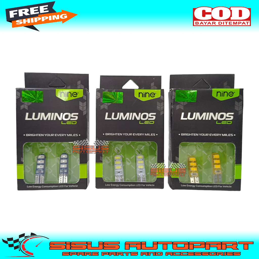 T10 9NINE LUMINOS ไฟ LED / SUPER BRIGHT REVERSE TURN SIGNAL LIGHTS PAIR OF 2 ชิ้น / LUMINOS
