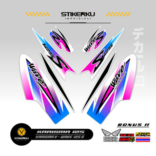 สติกเกอร์ ลาย Charisma STRIPING 125 24 MOTIF Charisma STICKER X 125 D STOCK DECALS Variations STRIKER Contemporary Charisma SIKER Unique ORI Stickersimple STRIPING Motocycle Trim WAVE 125s SUPRA Father stickerkudecall