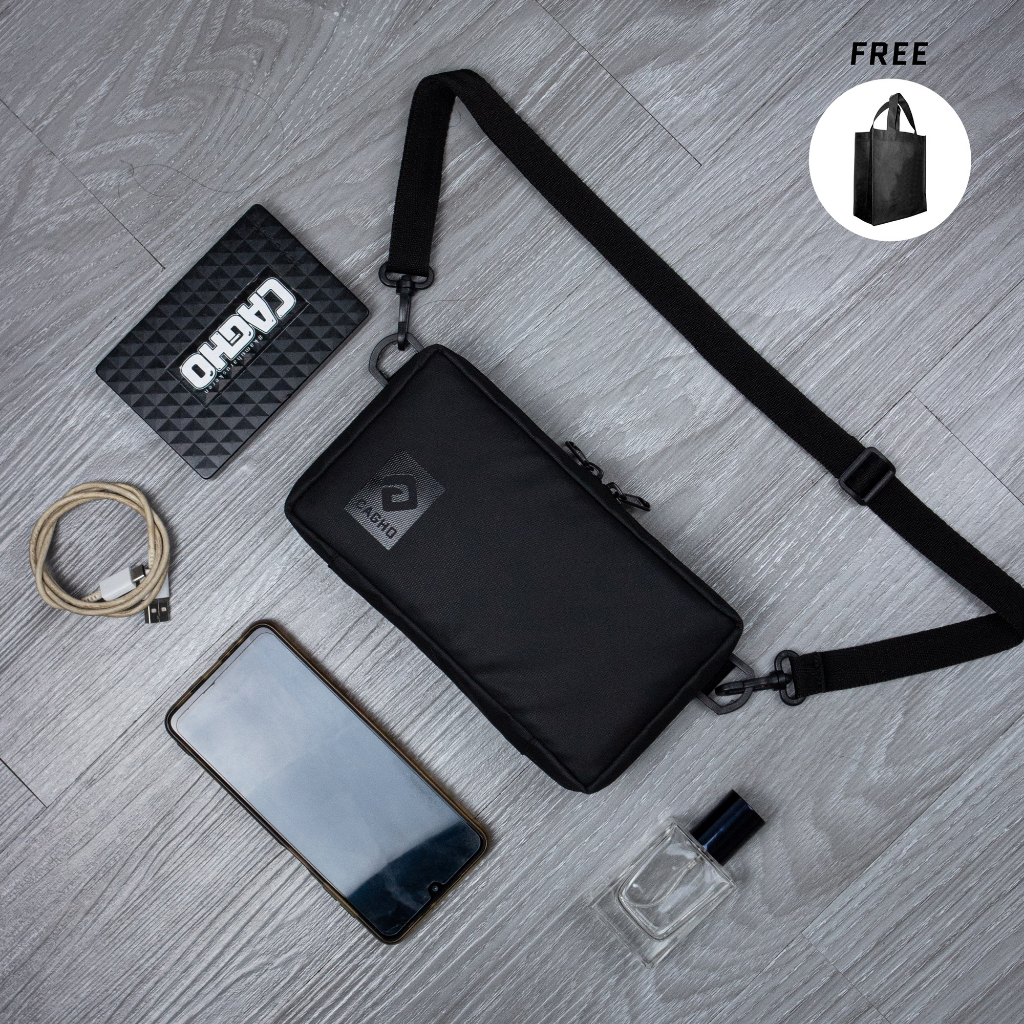Cagho I SONIC แขวน Slingbag I กระเป๋าถือผู้ชาย I กระเป๋าคลัทช์ผู้ชายผู้หญิง I กันน้ําผู้ชาย Slingbag