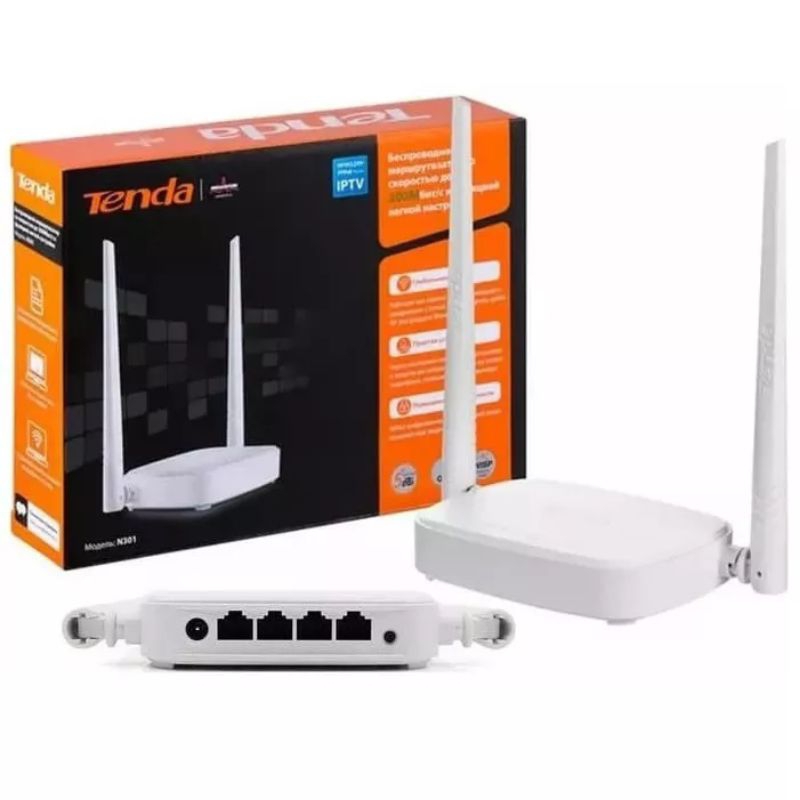 TENDA N301 WIRELESS ROUTER 2 ANTENNAS - สีขาว