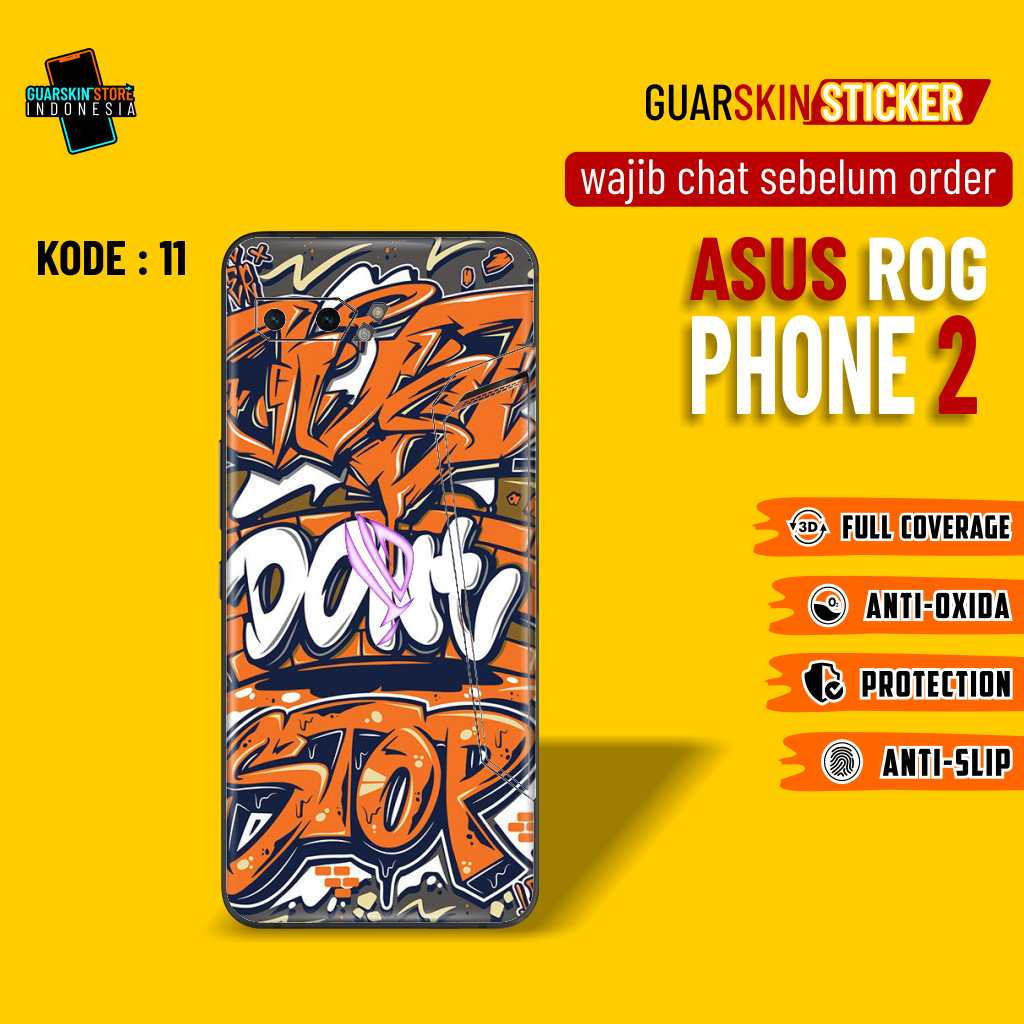 Guarskin ฟิล์มกันรอยหน้าจอ สําหรับ Asus ROG Phone 2 Motifs 11-15 2. ชิ้น