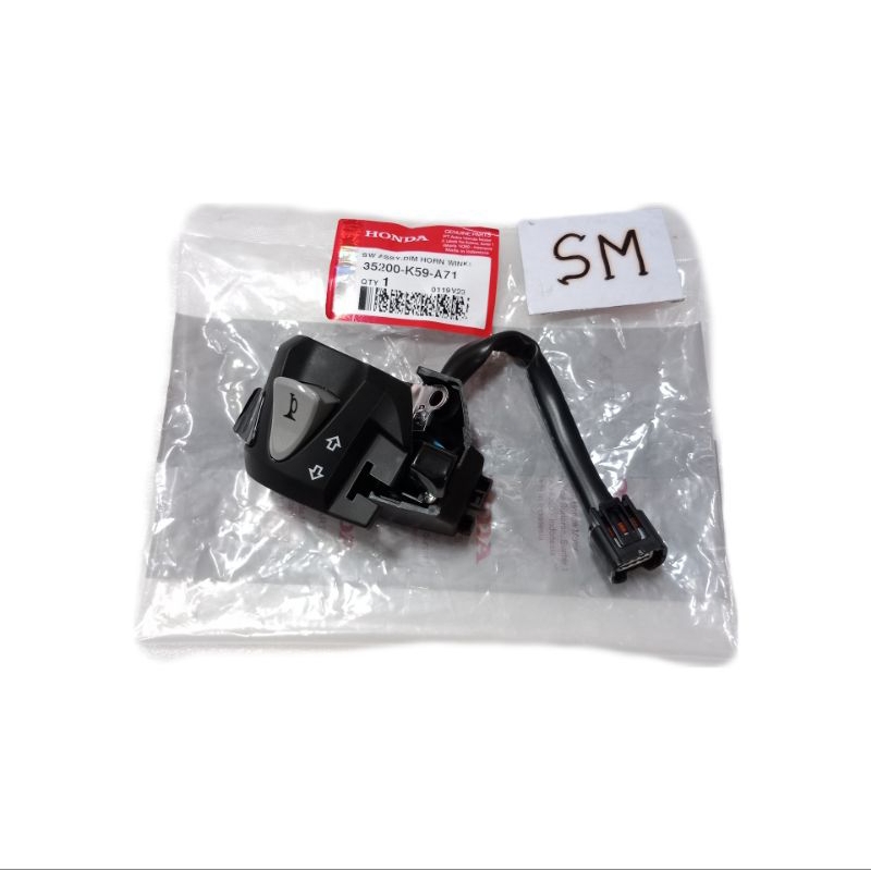 TOMBOL ตัวยึดซ้าย ปุ่มหรี่ไฟ Rilling Horn Vario 125 150 LED 2018-2021 35200-K59-A71 ของแท้ Honda