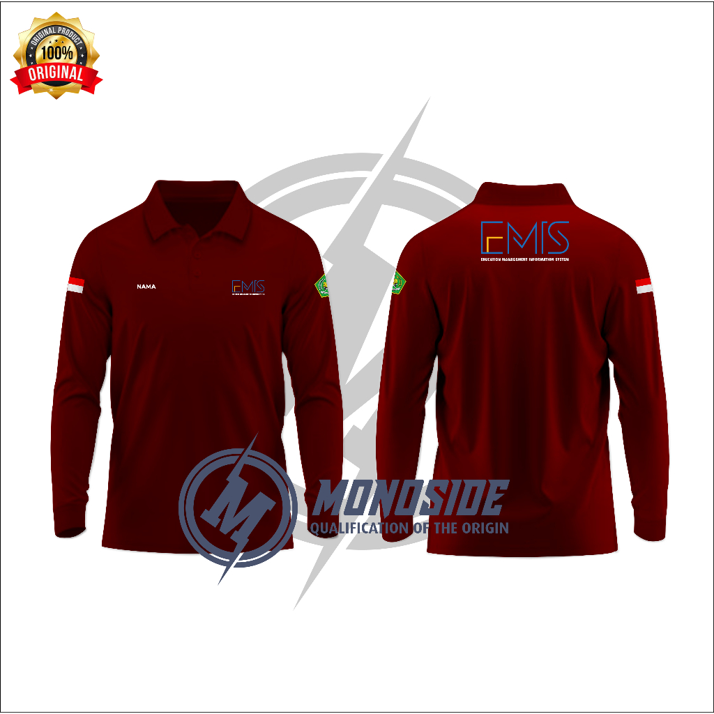 เสื้อยืดโปโล | เสื้อคอปก | ใหม่ EMIS EDUCATION MANAGEMENT INFORMATION SYSTEM เสื้อโปโลแขนยาว