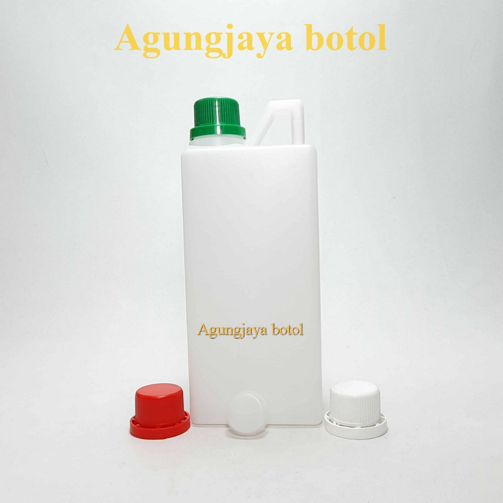 1 L Jerry Can Bottle คอ HDPE ธรรมชาติ 31 ชุด Agro Bap/Jerigen 1000 Ml ฝาสี