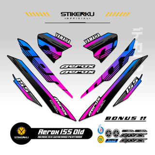 สติกเกอร์ ลาย OLD AEROX 155 VVA MOTIF OLD AEROX 155 VVA STICKER Unique AEROX 155 VVA STICKER AEROX 155 VVA STICKER STOCK DECAL LIST POLET Stickerkudecall