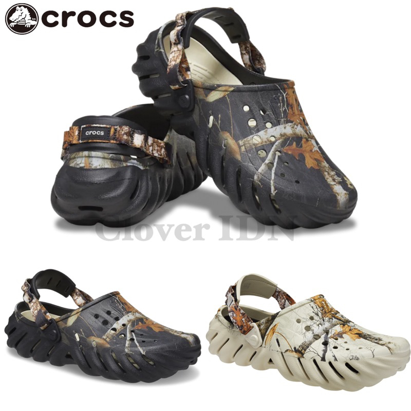 Crocs Echo Clog Realtree Edge รองเท้าแตะผู้ชาย / รองเท้าแตะผู้ชาย Crocs