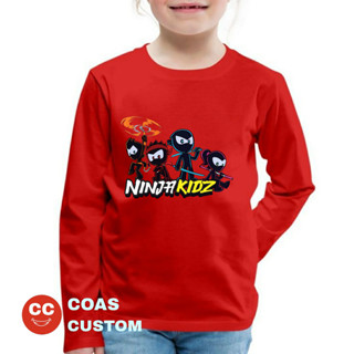 เสื้อยืดแขนยาว พิมพ์ลาย Ninja kidz สําหรับเด็ก