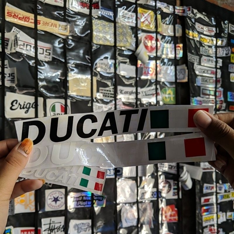สติ๊กเกอร์ DUCATI FLAG สติ๊กเกอร์โลโก้อิตาลี อิตาลี Ducati