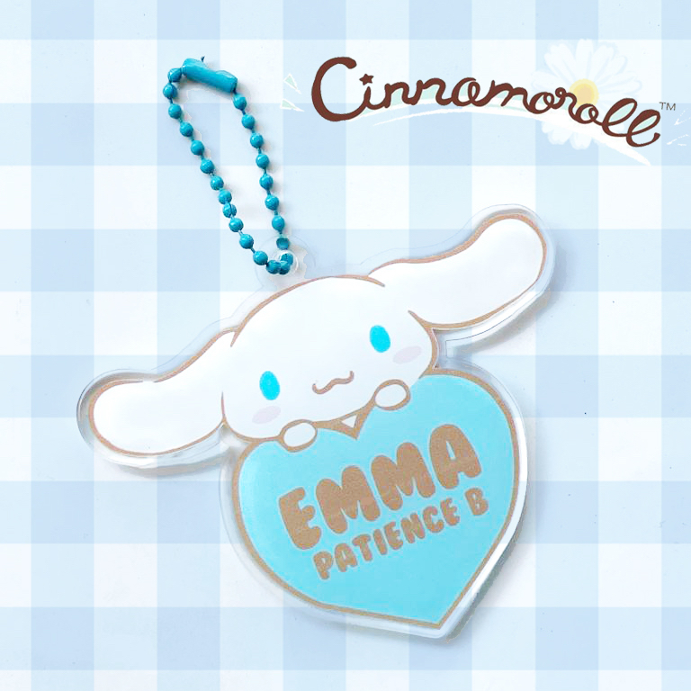 Gantungan พวงกุญแจ Sanrio Cinamoroll แบบกําหนดเอง My Melody Kuromi Hello Kitty ที่แขวนกระเป๋า