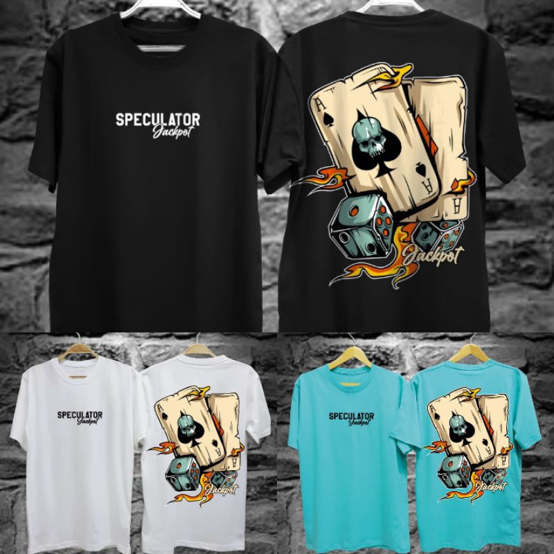 เสื้อยืด ลาย Distro Motif Card AS ไซซ์ L XL