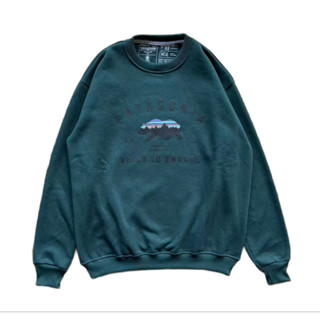 Patagonia CREWNECK เสื้อกันหนาว สีเขียวเข้ม