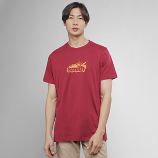 เสื้อยืดแขนสั้น พิมพ์ลาย House of Smith Maroon สําหรับผู้ชาย