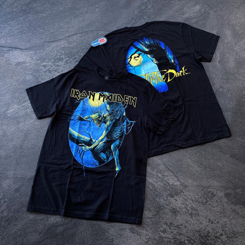 เสื้อยืด BAND OFFICIAL IRON MAIDEN - FEAR OF THE DARK OVAL EDDIE MOON