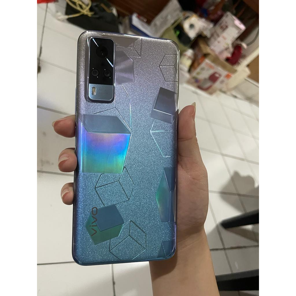 HP Skin Glitter Cube 4D Vivo Y50 Y51 Y51A Y53S Y53 2017 Y71 Y75 Y81 Y83 Y91 Y93 Y95 Y91C S1 Z1 T1 Pr