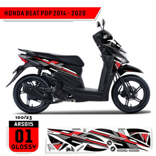 พร้อมส่ง สติกเกอร์ติดตกแต่ง สําหรับ Honda Beat Pop 110 2014-2019 ARS015 Doff/Glossy