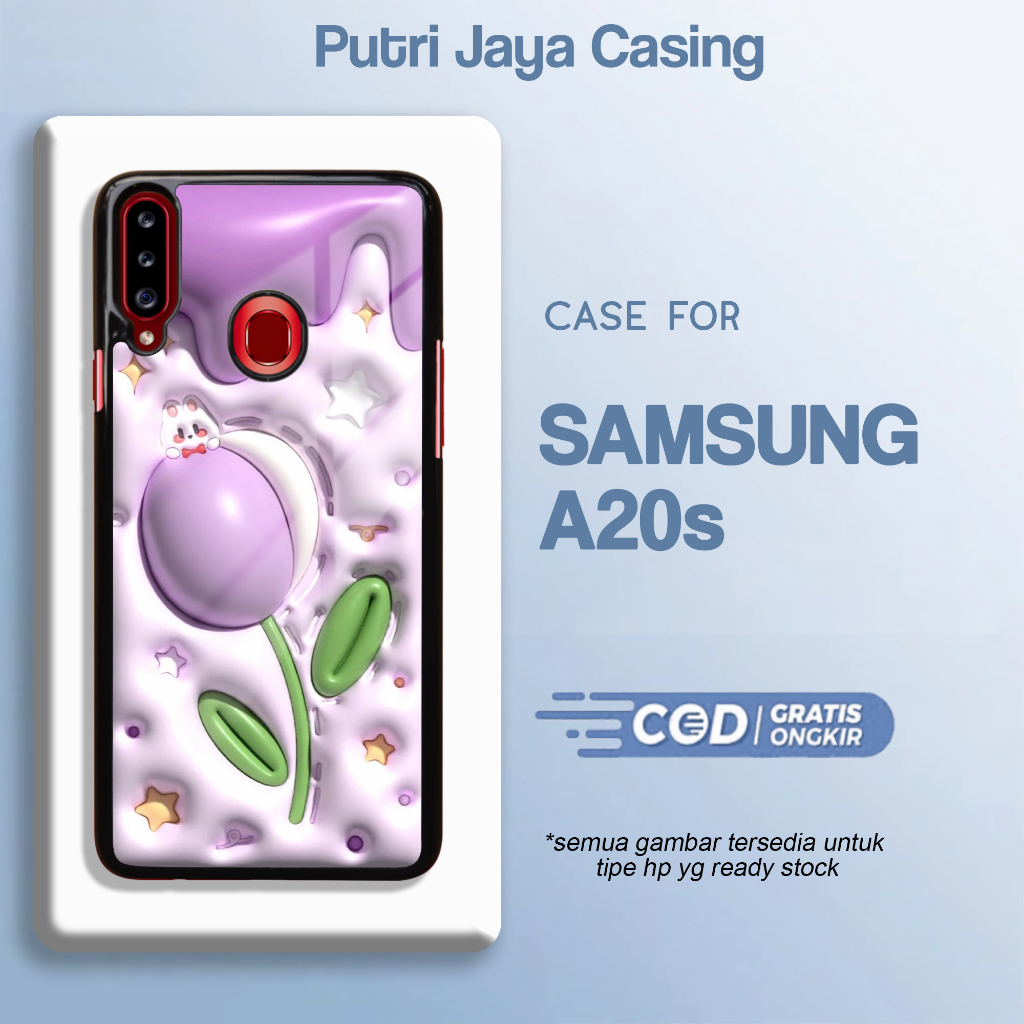 Samsung A20s น่ารัก 07 กรณีล่าสุด Hardcase Softcase Glossy Kesing Putri Jaya