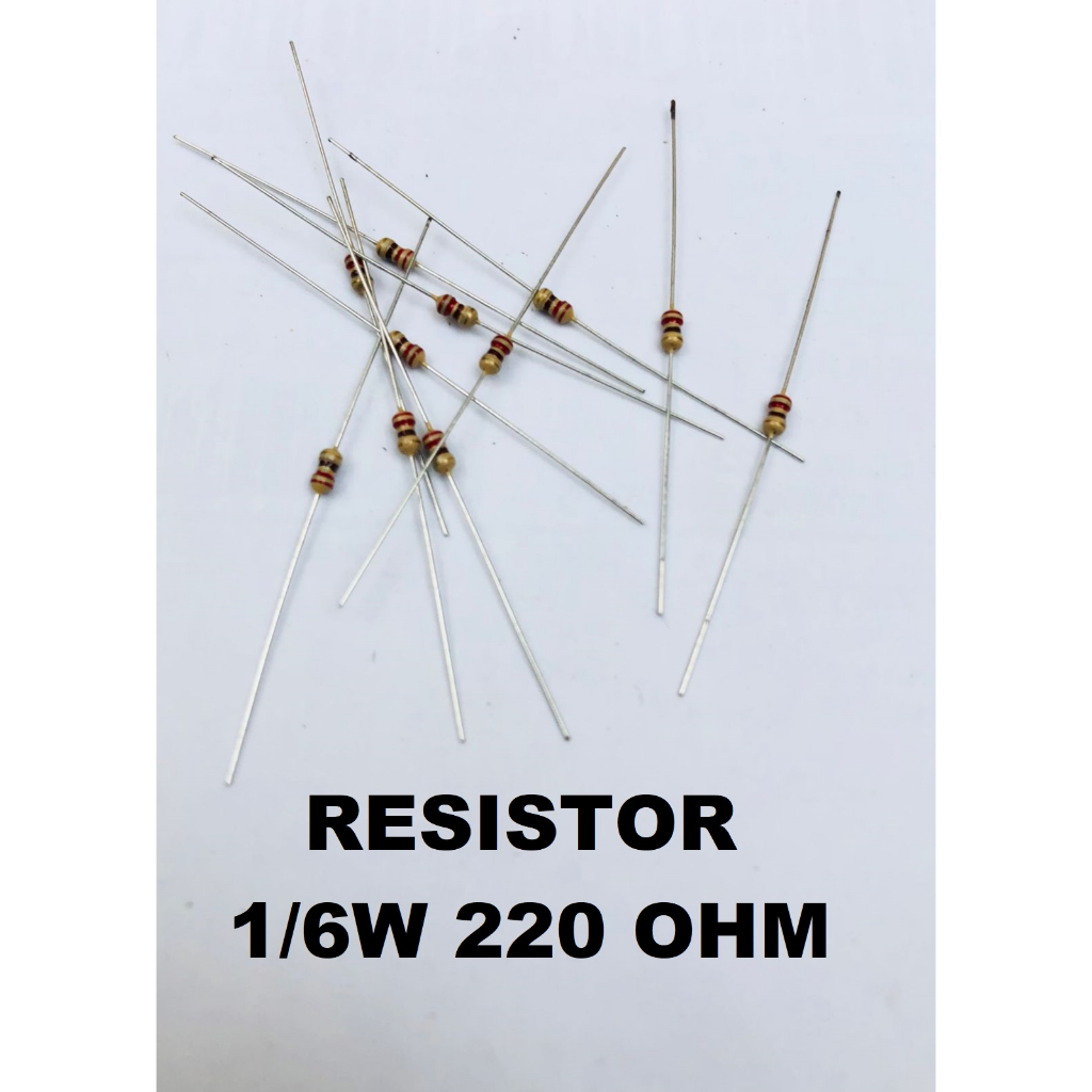 CONTENTTS 10PCS RESISTOR 1/6W 220 OHM 220OHM 1% 22R TAIWAN ROLL