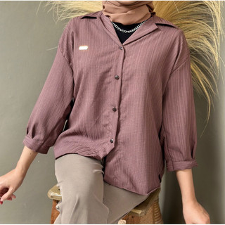 Inara Shirt-Kemeja kancing Basic Ledy Crush