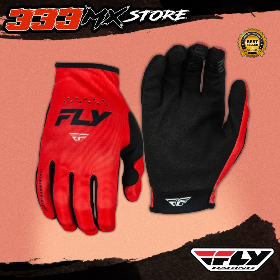 GLOVE FLY LITE RED BLACK 2024 ORIGINAL FLY LITE ถุงมือสีแดง 2024