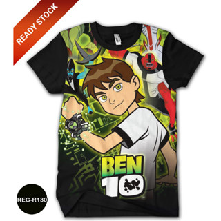 เสื้อยืด พิมพ์ลายการ์ตูน Ben 10 Alien Force 3D สําหรับเด็ก REG-R130