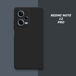 เคสนิ่ม เนื้อแมตต์ ลายกล้อง สีดํา สําหรับ Xiaomi REDMI NOTE 12 PRO 5G