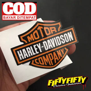 สติกเกอร์โลโก้ Harley DAVIDSON แบบเคลือบเงา 1 แบบ สําหรับติดตกแต่งหมวกกันน็อค รถจักรยานยนต์ รถยนต์