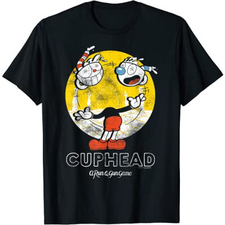 เสื้อยืดแฟชั่น ลาย Cuphead With Mugman Head Juggling สําหรับเด็กผู้ชาย ผู้หญิง อายุ 12 3 4 5 6 7 8 9 10 11 12 ปี