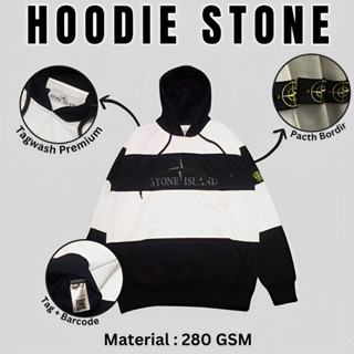 Premium Stone เสื้อฮู้ดดี้ พร้อมป้ายแท็ก ลําลอง สําหรับผู้ชาย และผู้หญิง