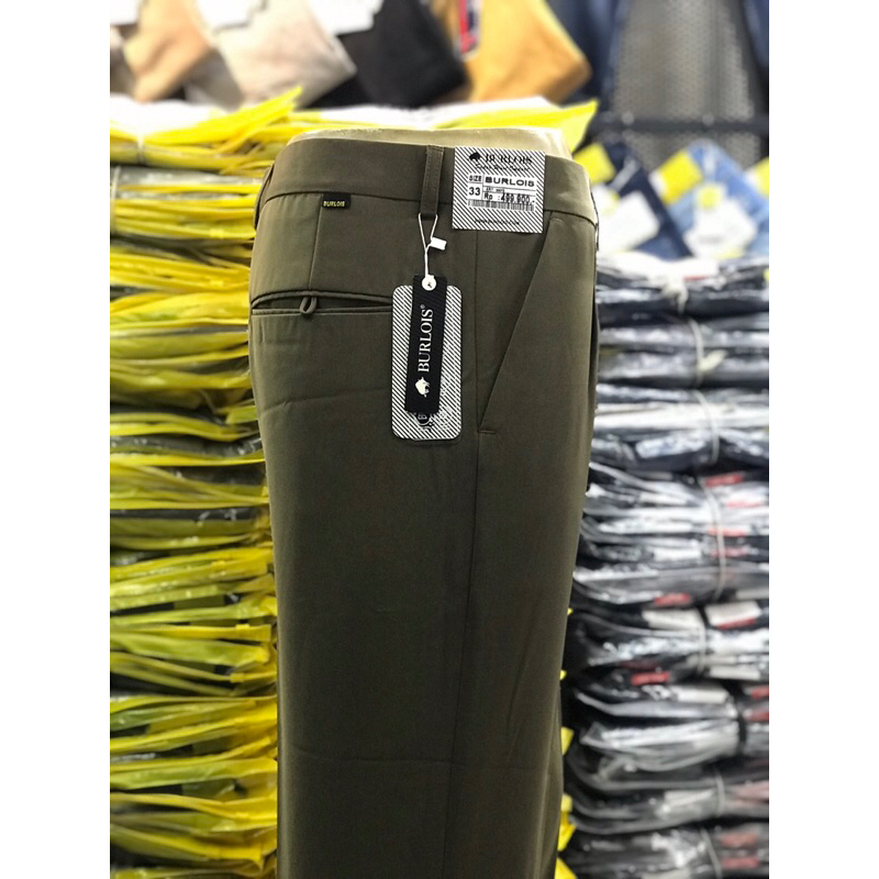 กางเกงสํานักงานทรง Regular fit/กางเกงtwist