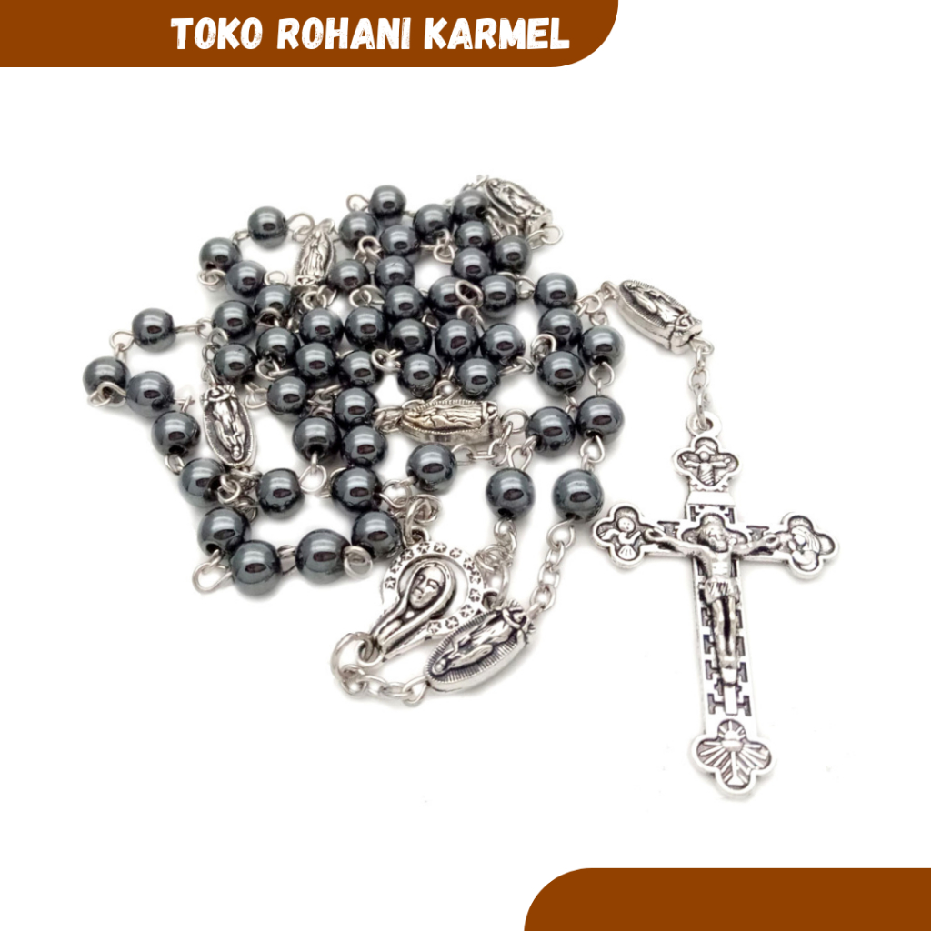 BLUSTIN STONE ROSARY (รหัส) / STONE ROSARY NECKLACE / CATHOLIC ROSARY / CONTACT / SPIRITUAL NECKLACE