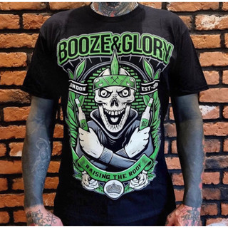 เสื้อยืด พิมพ์ลายวง Booze&amp;glory LIVE IT UP