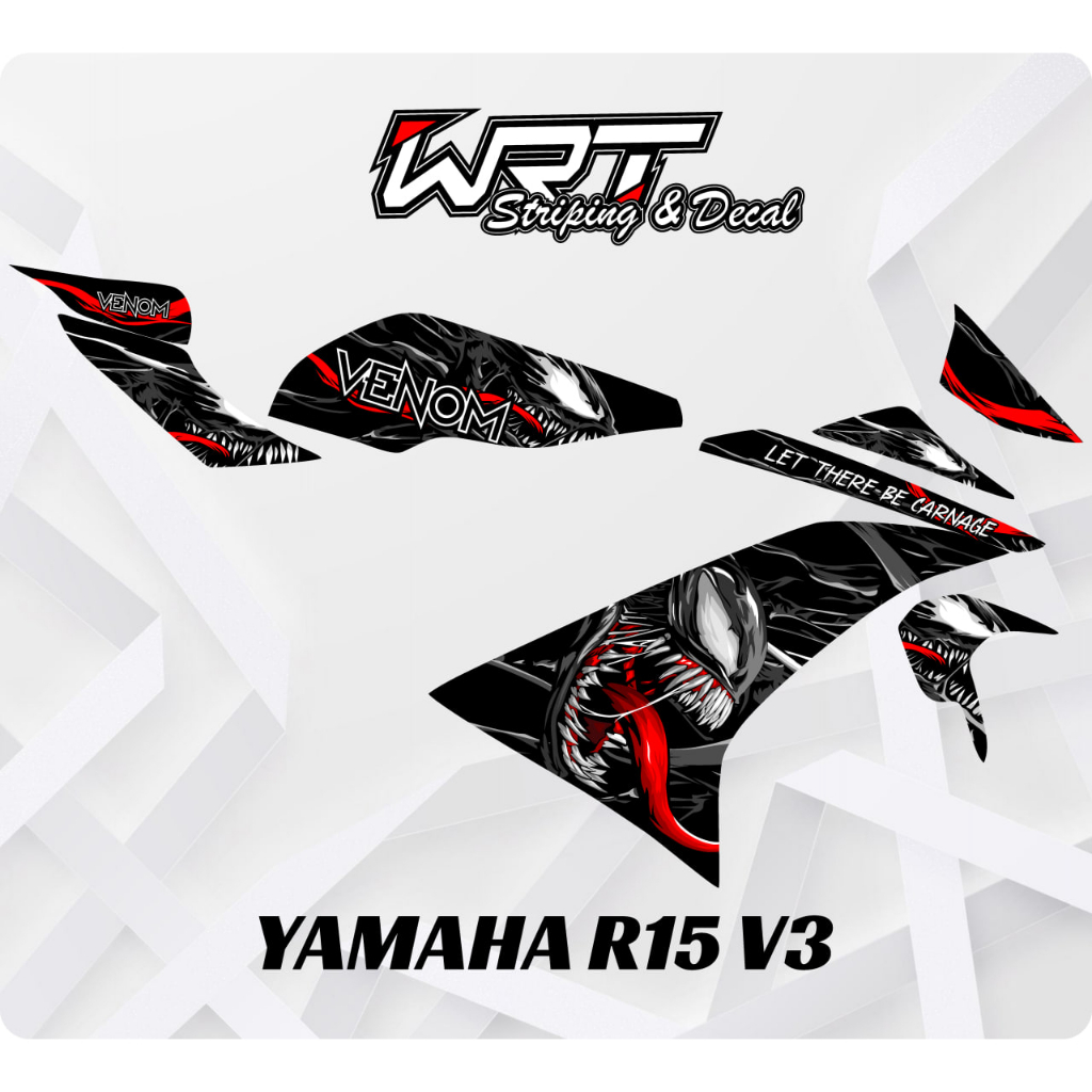Striping R15 v3-Striping โฮโลแกรม R15 v3-สติ๊กเกอร์ R15 v3-Decal R15 v3 Venom