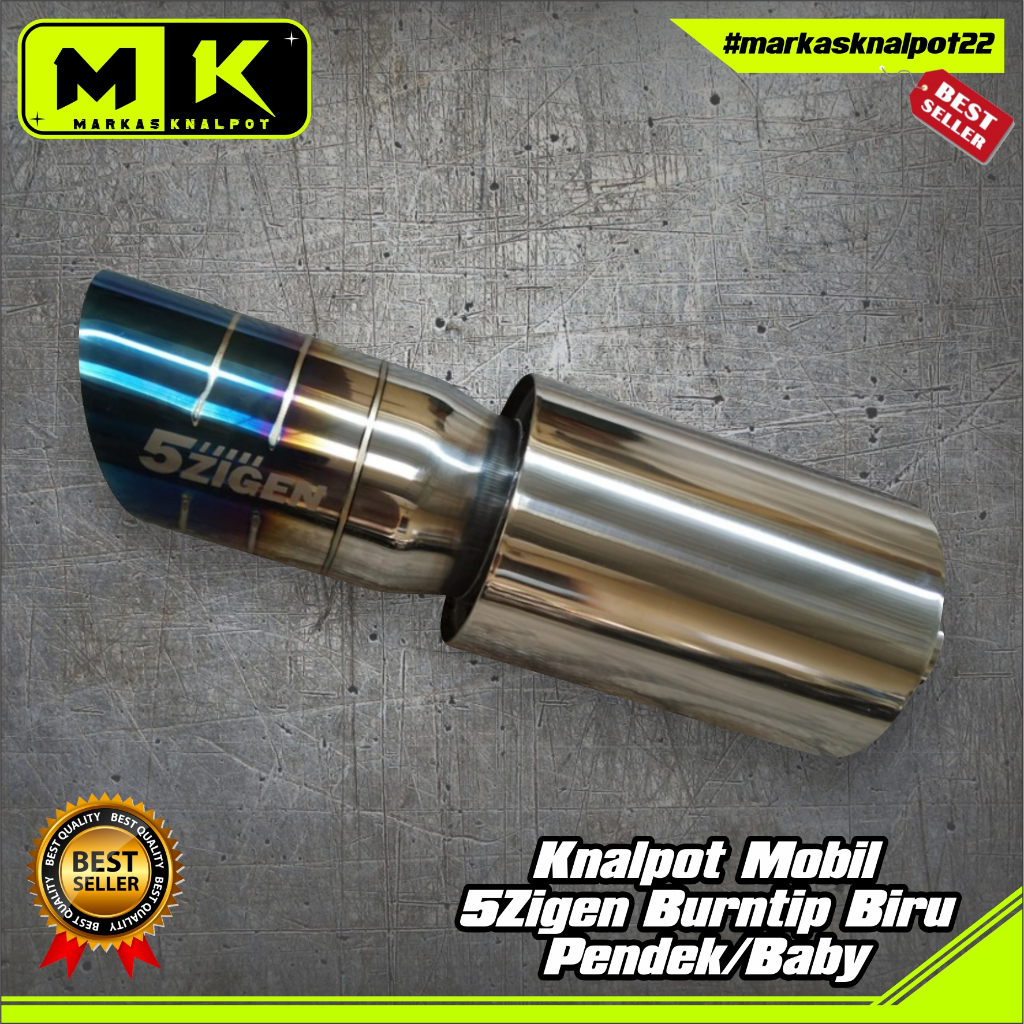 ท่อไอเสียรถยนต์ 5Zigen Burntip Blue Welding Argon Worm สั้น/เด็ก QUALITY EXHAUST