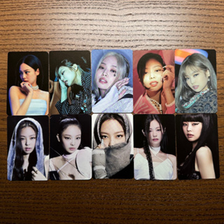 Blackpink PHOTOCARD PC OFFICIAL ORIGINAL JENNIE สีชมพูดํา ความบันเทิง 10 ปี 1 ชุด