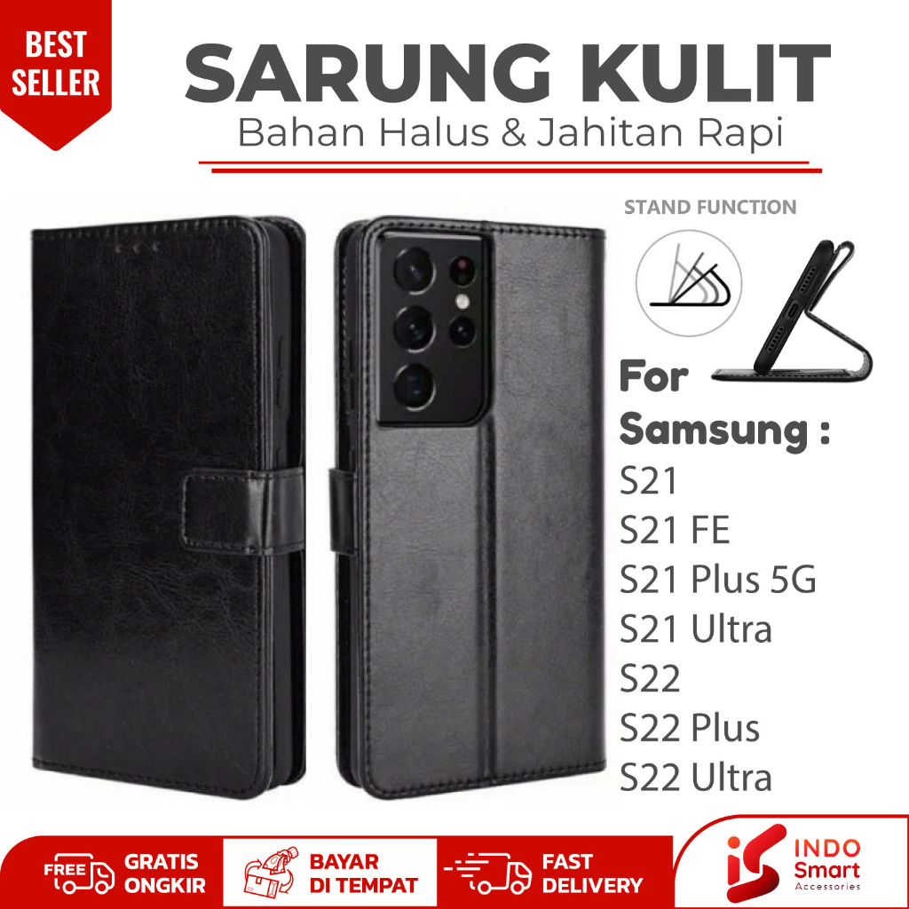 HP Samsung S21 S21+ 5G S21 Ultra / Case Samsung S21 FE S22 S22+ S22 Ultra Plus / Leather Wallet Case