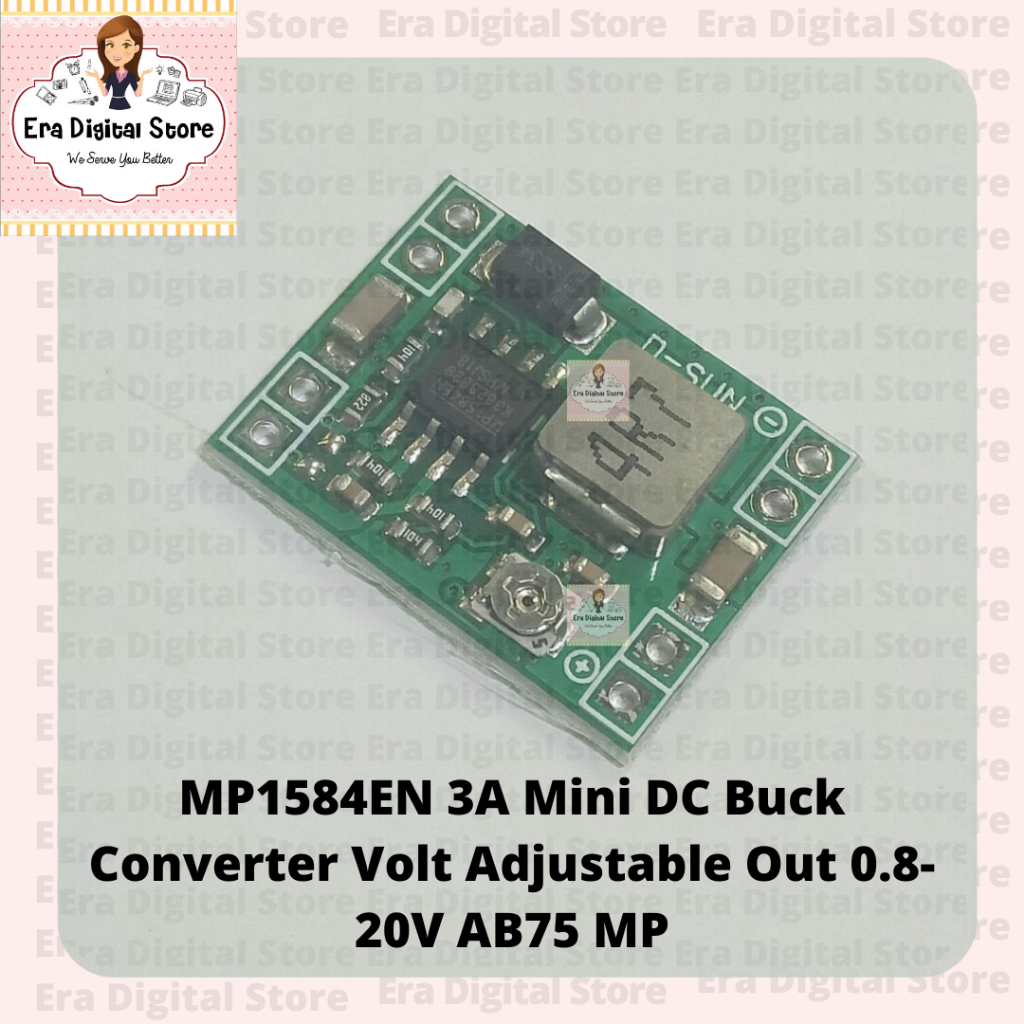 MP1584EN 3A Mini DC Buck Converter โวลต์ปรับออก 0.8-20V AB75 MP