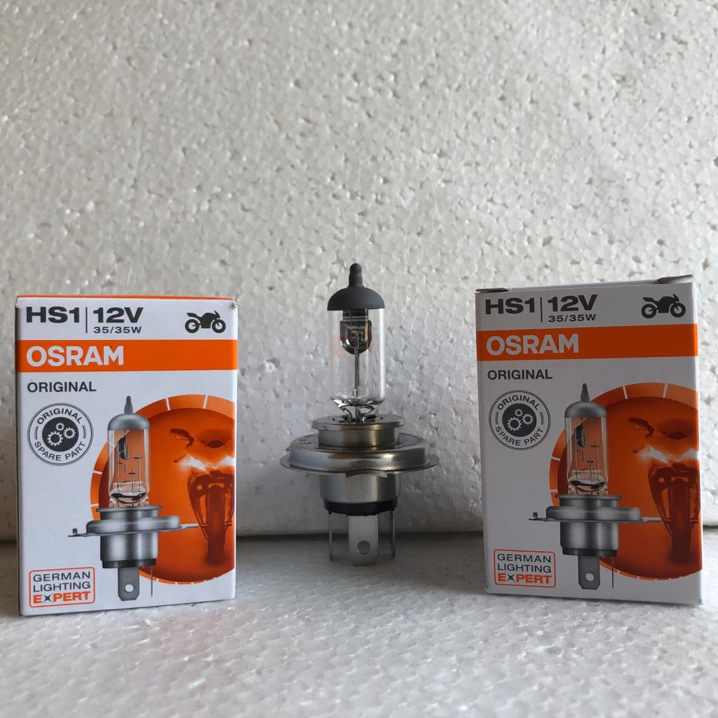 OSRAM HALOGEN HEADLIGHT Vixion Hs1 12v 35/35w 3 ขารหัส PX43t 64185 GERMAN EXPERT LIGHTING