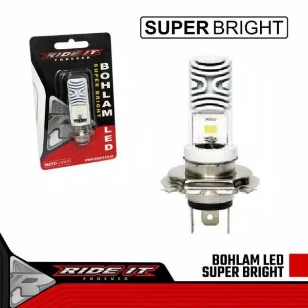 H4 หลอดไฟ LED YG 2 ด้าน 18W x2 CSP AC to DC ไฟหน้า K3 Vixion CB Universal Car