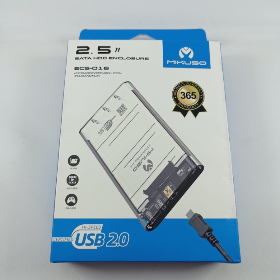 MIKUSO CASE HDD 2.5 ECS-016/ECS-017/ECS-018 USB 2.0 ORIGINAL MIKUSO