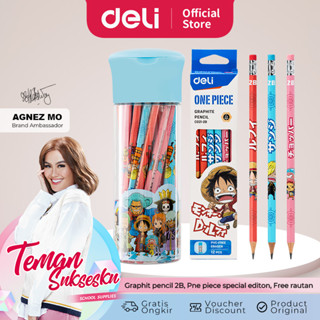 Deli ดินสอไม้ ลายการ์ตูนวันพีชน่ารัก 2B EC02X-2B